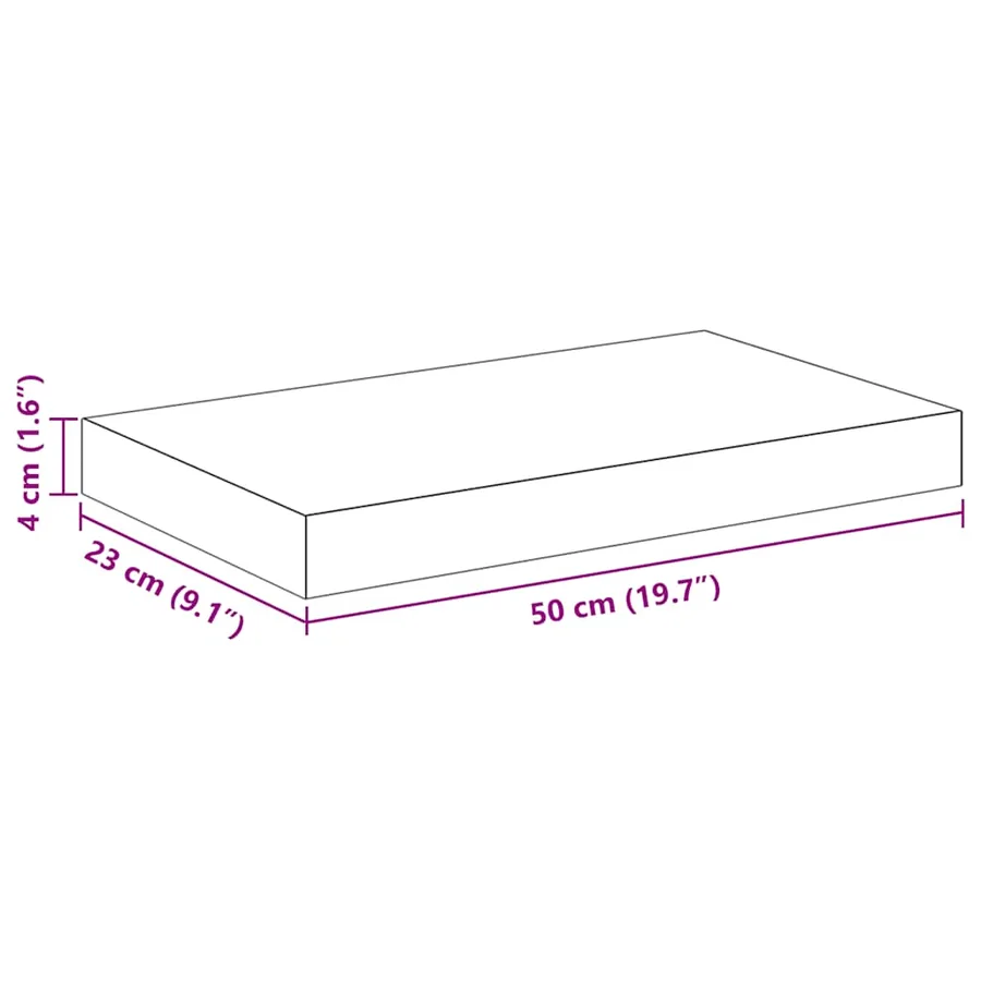 Étagères flottantes 2 pcs chêne et blanc 50x23,5x3,8 cm MDF - 15