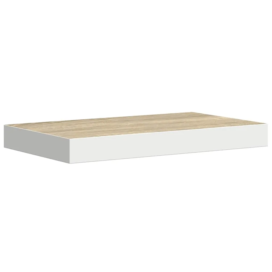 Étagères flottantes 2 pcs chêne et blanc 50x23,5x3,8 cm MDF - 6