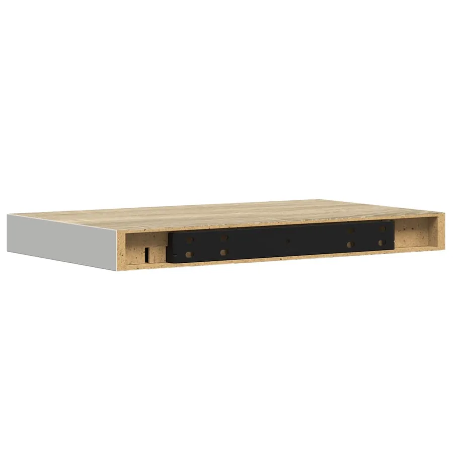 Étagères flottantes 2 pcs chêne et blanc 50x23,5x3,8 cm MDF - 9