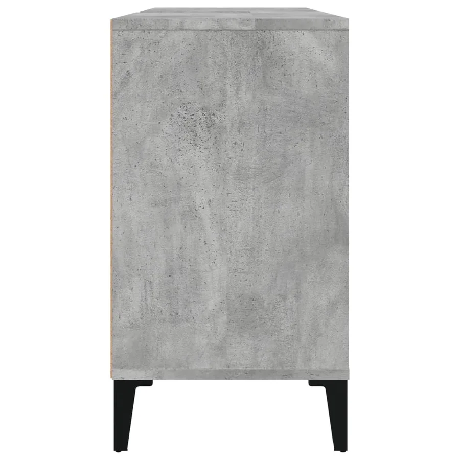 Meuble d'évier gris béton 80x33x60 cm bois d'ingénierie - 8