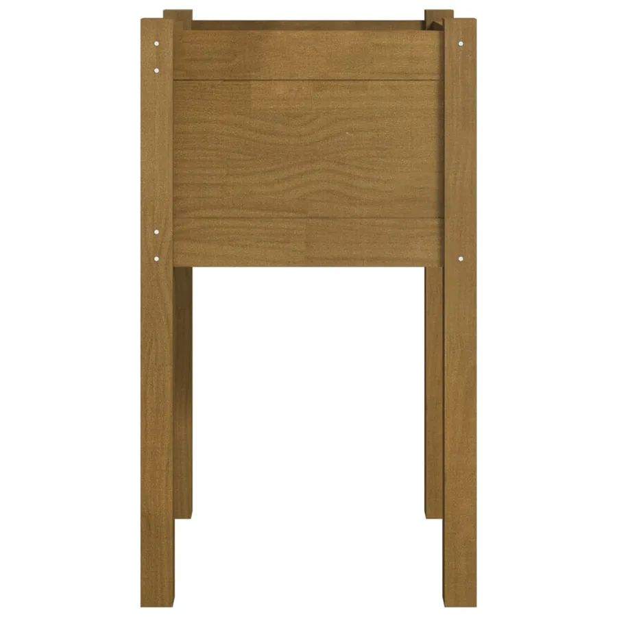 Jardinière d'extérieur Marron miel 40x40x70 cm Pin massif - 4