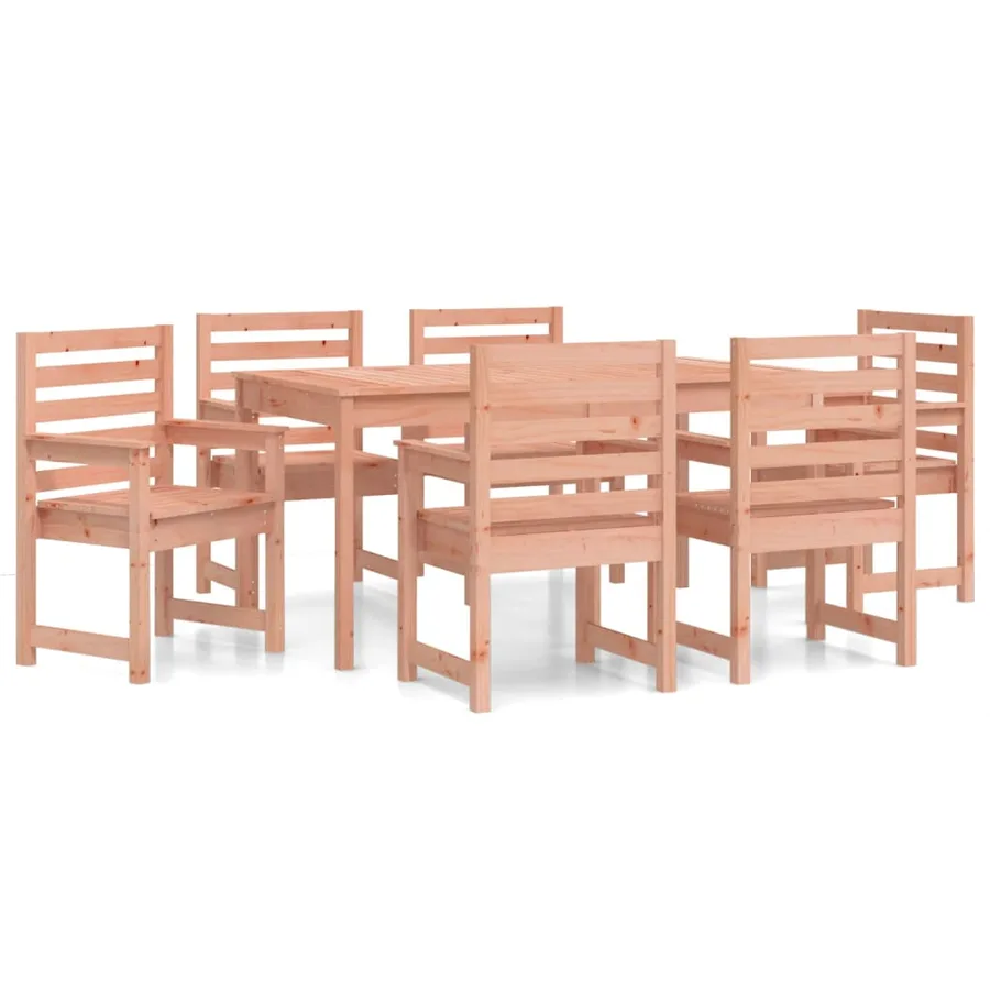 Ensemble à manger de jardin 7 pcs bois massif Douglas - 2