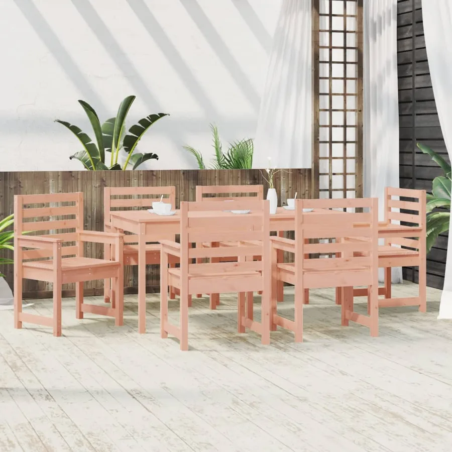 Ensemble à manger de jardin 7 pcs bois massif Douglas - 3