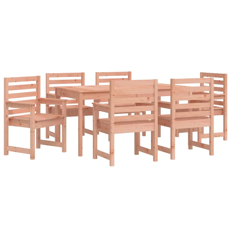Ensemble à manger de jardin 7 pcs bois massif Douglas - 5