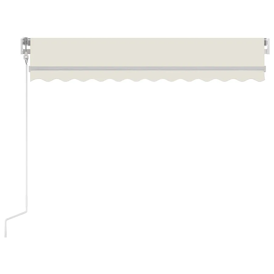Auvent automatique avec capteur de vent et LED 300x250 cm Crème - 4
