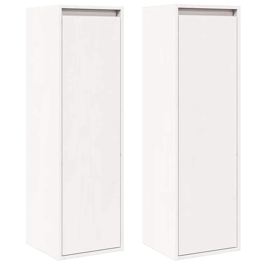 Armoires murales 2 pcs Blanc 30x30x100 cm Bois de pin massif - 2
