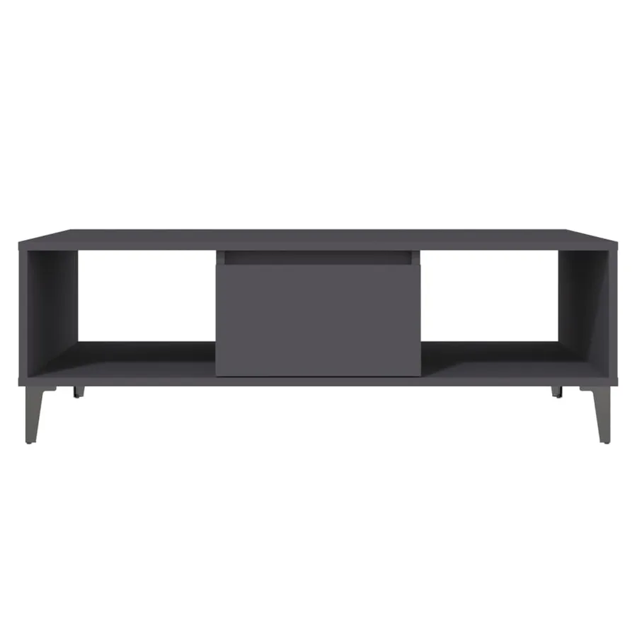 Table basse gris 103,5x60x35 cm bois d'ingénierie - 5
