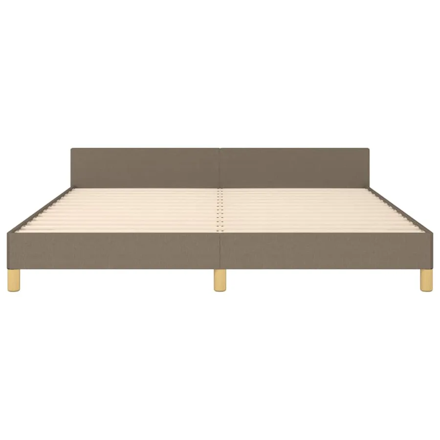 Cadre de lit sans matelas taupe 160x200 cm tissu - 5