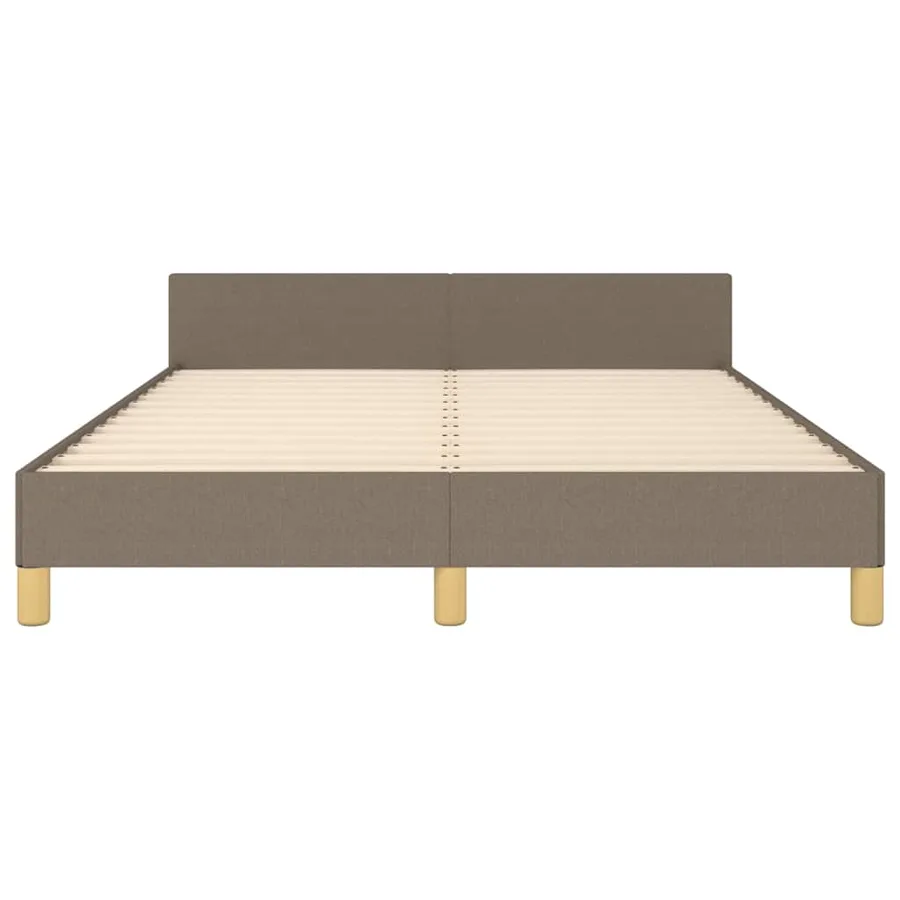 Cadre de lit sans matelas taupe 140x200 cm tissu - 5