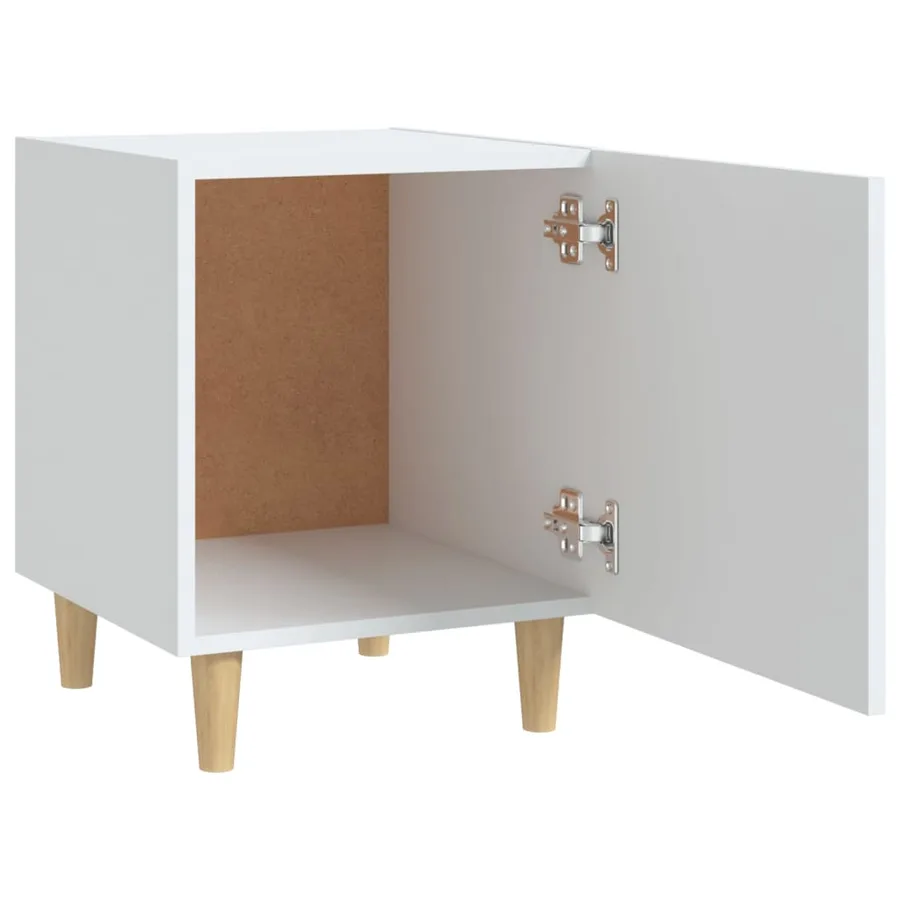 Table de chevet Blanc Bois d'ingénierie - 5