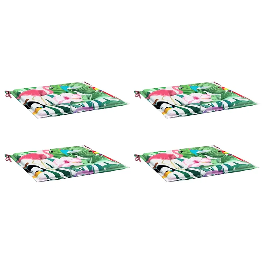 Coussins de chaise de jardin lot de 4 multicolore 50x50x4 cm - 3