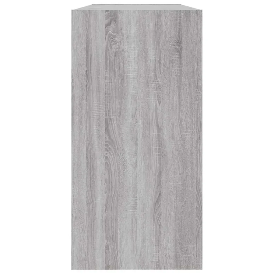Bibliothèque/Buffet sonoma gris 50x25x80 cm bois d'ingénierie - 10