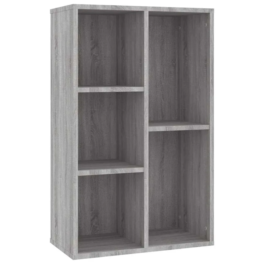 Bibliothèque/Buffet sonoma gris 50x25x80 cm bois d'ingénierie - 2