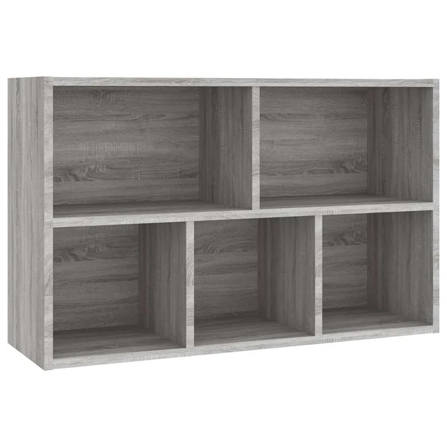 Bibliothèque/Buffet sonoma gris 50x25x80 cm bois d'ingénierie - 8