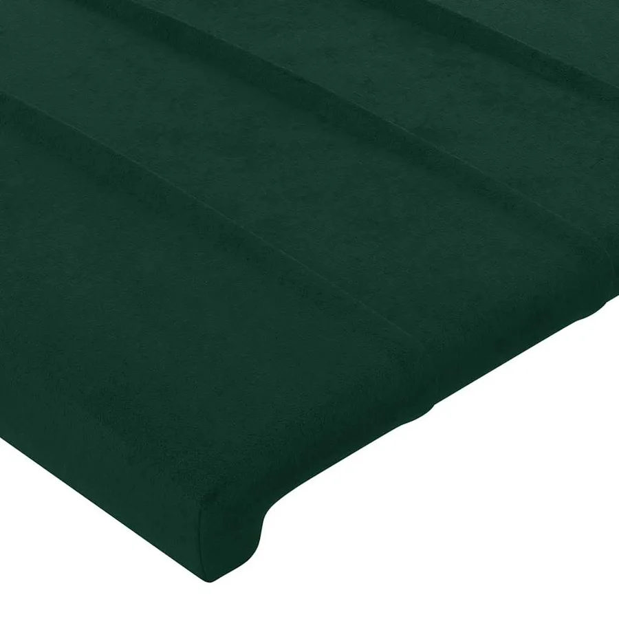 Tête de lit à LED Vert foncé 90x5x78/88 cm Velours - 5