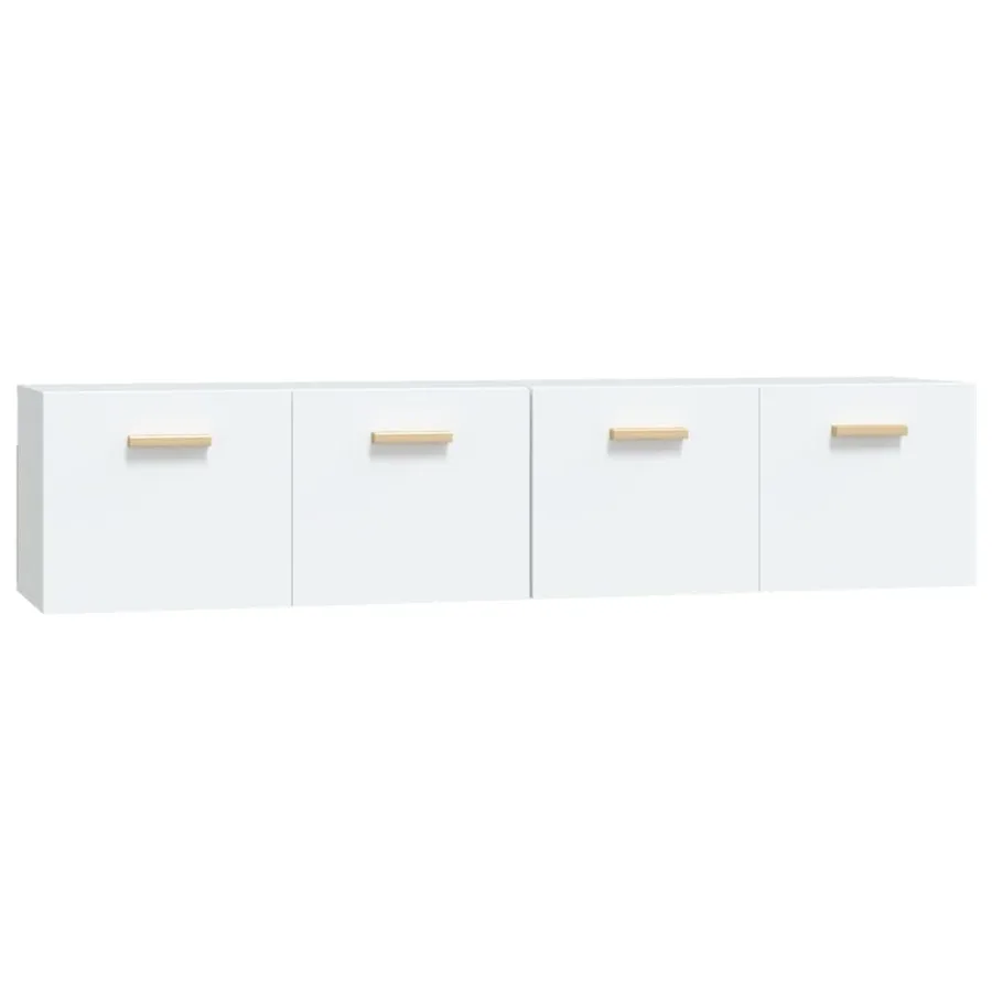 Armoires murales 2 pcs Blanc 80x35x36,5 cm Bois d'ingénierie - 2