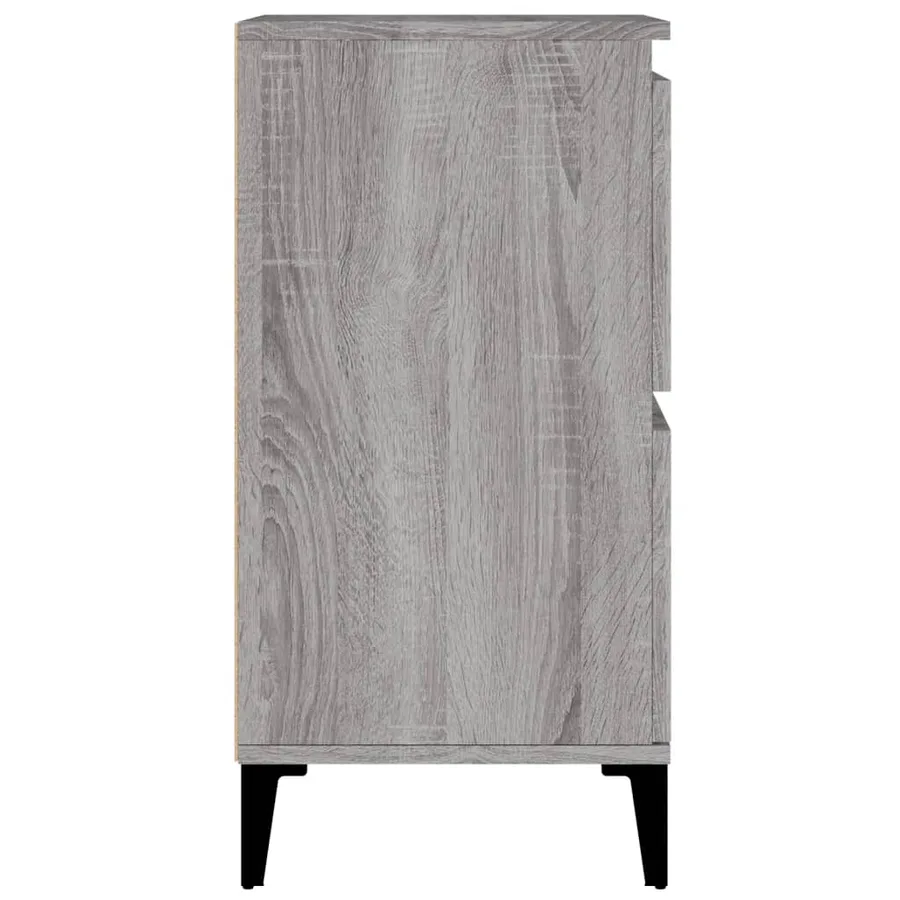 Buffets 3 pcs sonoma gris 60x35x70 cm bois d'ingénierie - 9