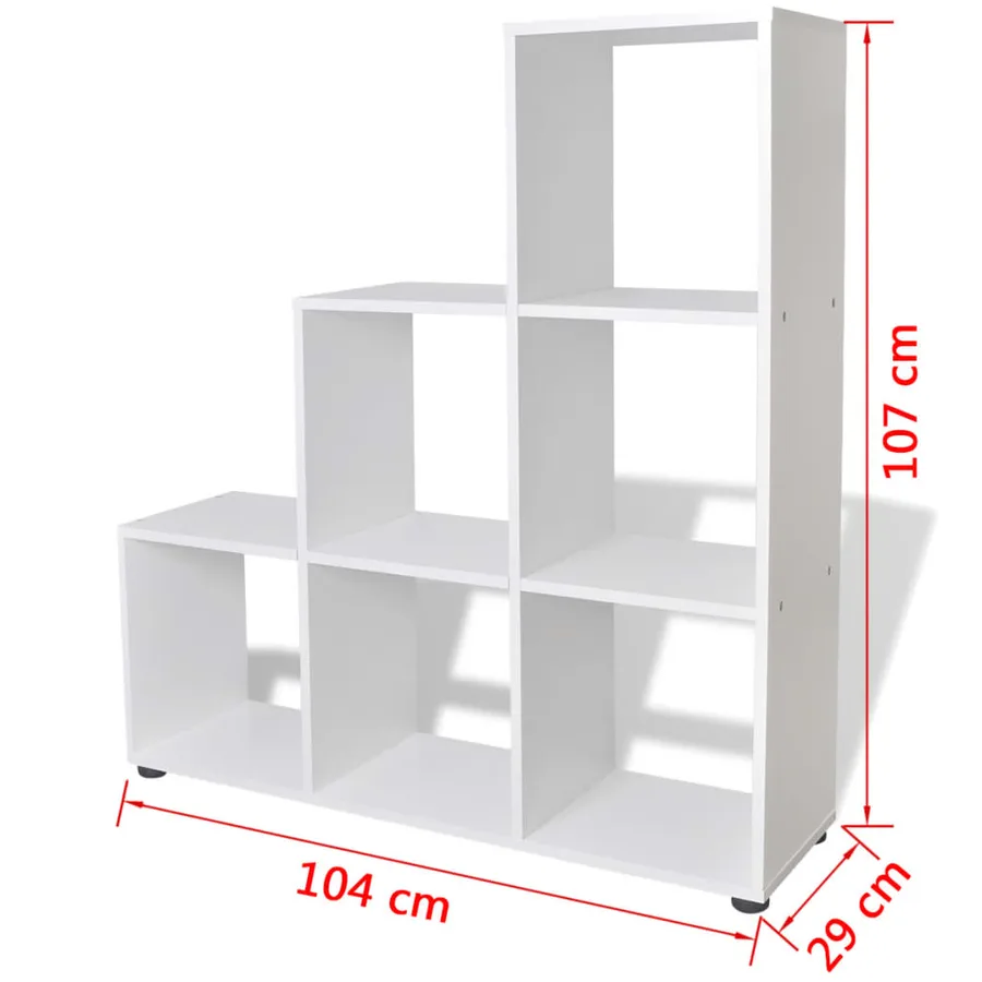 Bibliothèque/étagère 107 cm Blanc - 7