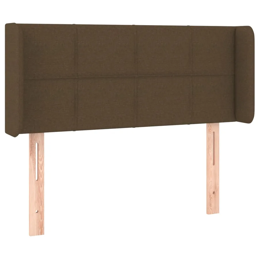 Tête de lit avec oreilles Marron Foncé 93x16x78/88 cm Tissu - 2