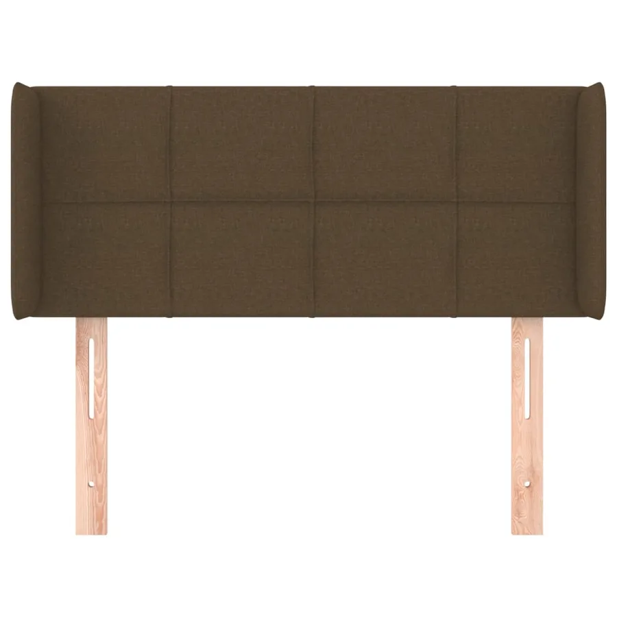 Tête de lit avec oreilles Marron Foncé 93x16x78/88 cm Tissu - 3