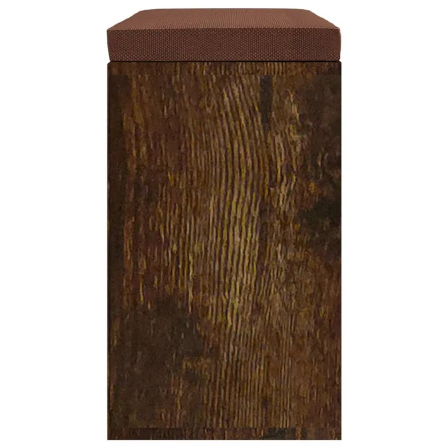 Banc à chaussures Chêne fumé 103x30x48 cm Bois d'ingénierie - 5