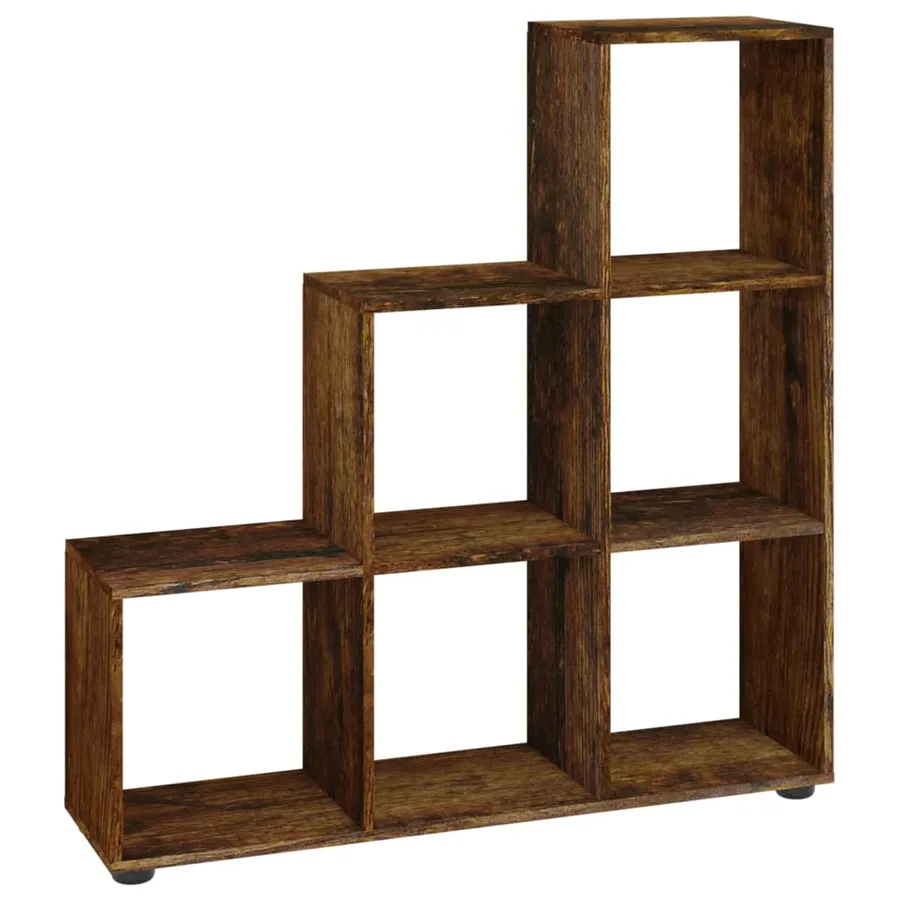 Bibliothèque escalier Chêne fumé 107 cm Bois d'ingénierie - 2