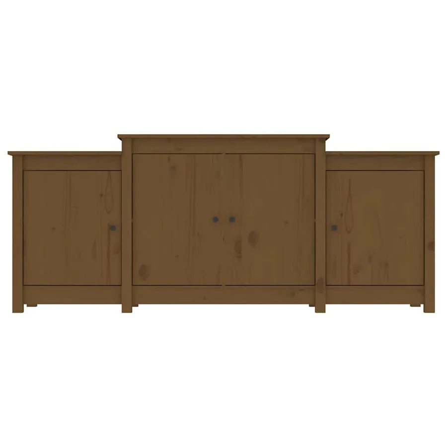 Buffet Marron miel 164x37x68 cm Bois massif de pin - 5