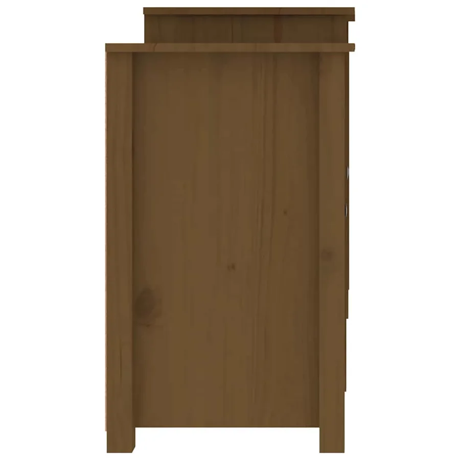 Buffet Marron miel 164x37x68 cm Bois massif de pin - 7