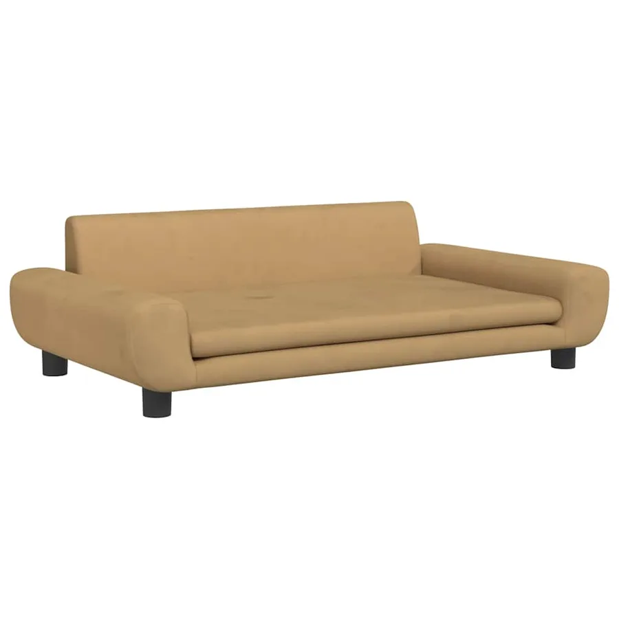 Lit pour chien marron 100x54x33 cm velours - 2