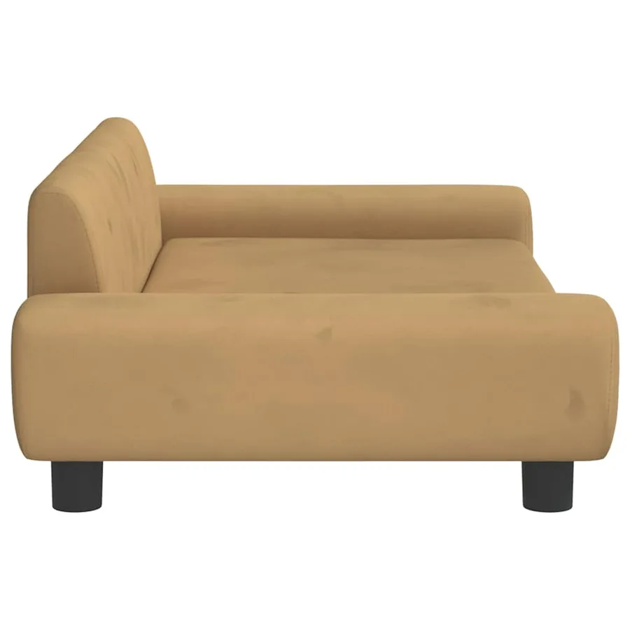 Lit pour chien marron 100x54x33 cm velours - 4