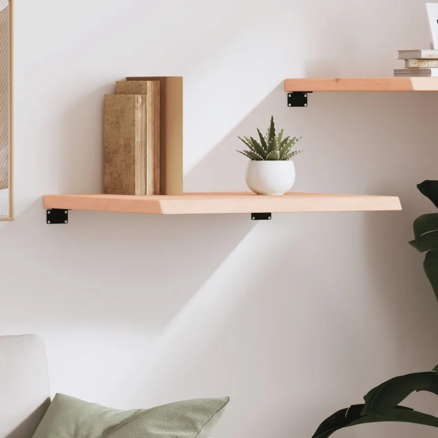 Étagère murale 60x50x(2-4) cm bois de chêne massif non traité - 3