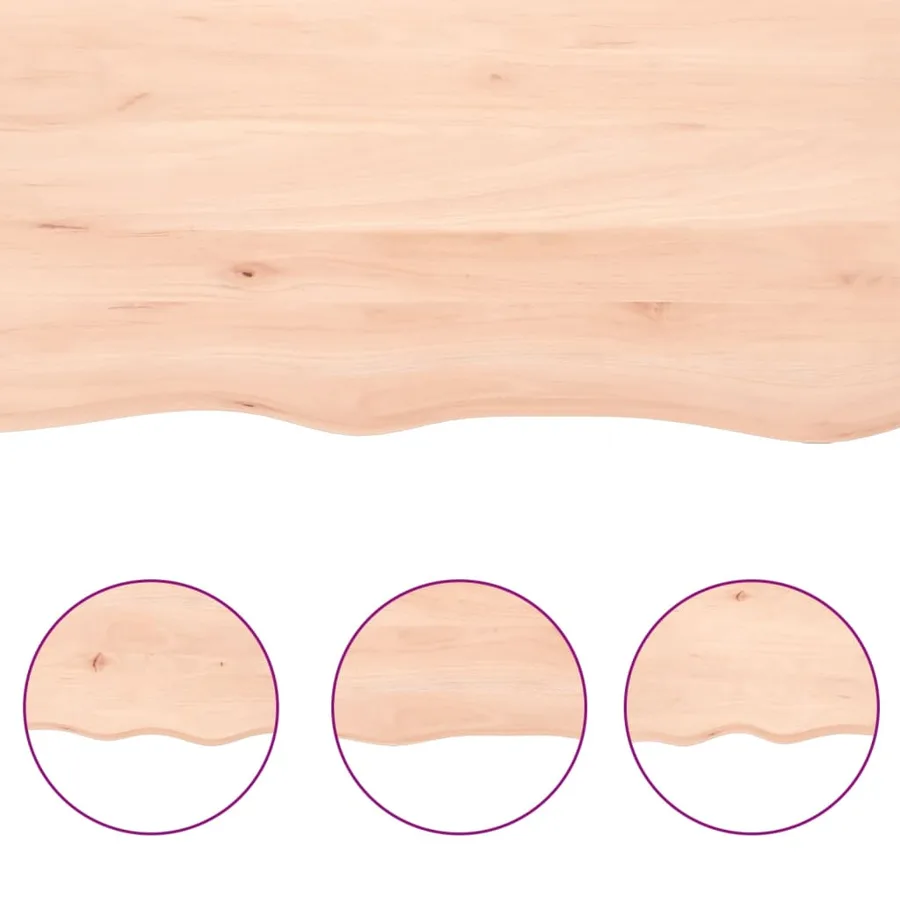 Étagère murale 60x50x(2-4) cm bois de chêne massif non traité - 6