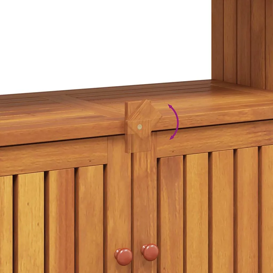 Table console de jardin 80x35x75 cm bois massif d'acacia - 10