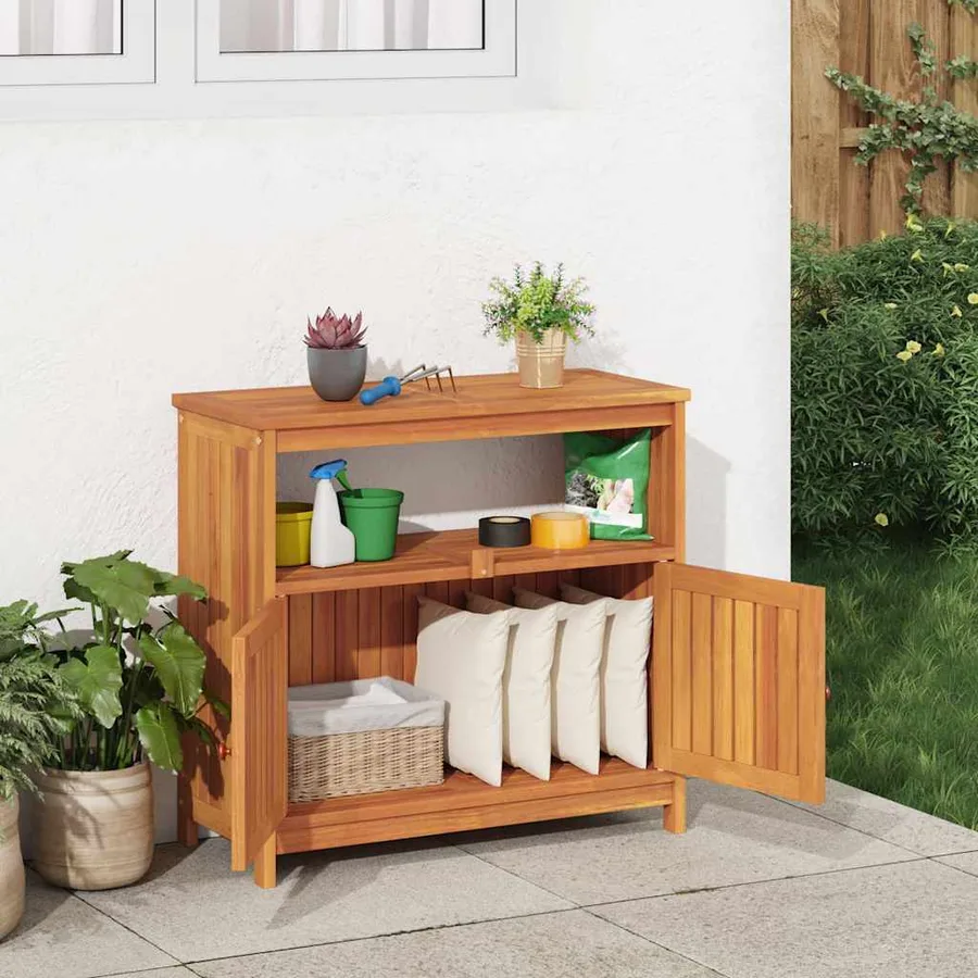 Table console de jardin 80x35x75 cm bois massif d'acacia - 3