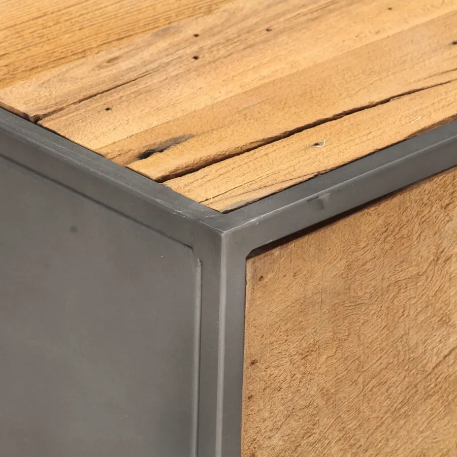 Table basse 90 x 50 x 35 cm Bois de récupération massif - 6