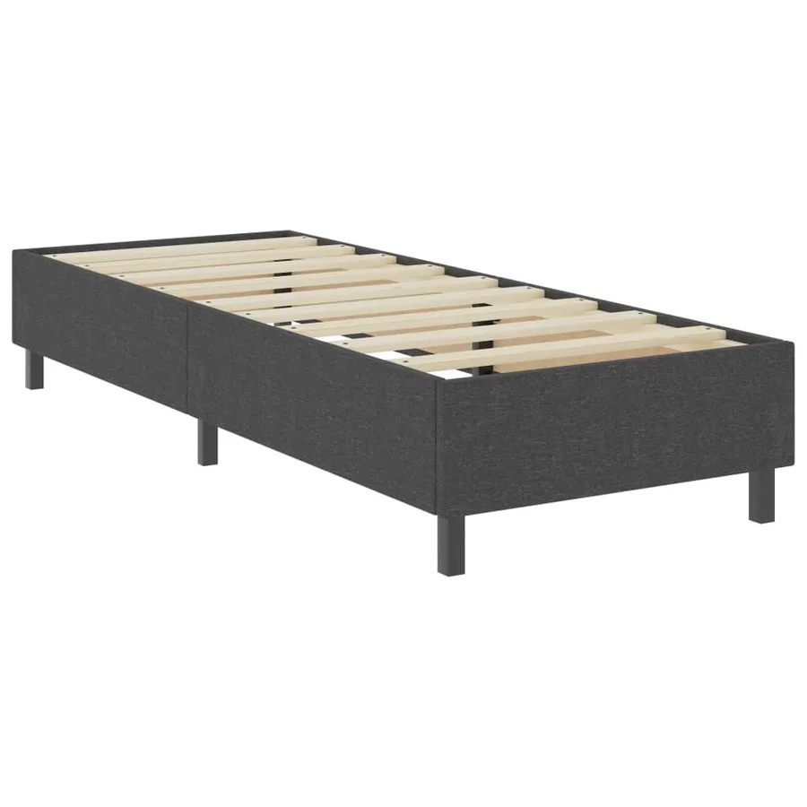 Sommier à lattes de lit Gris foncé Tissu 100x200 cm - 4