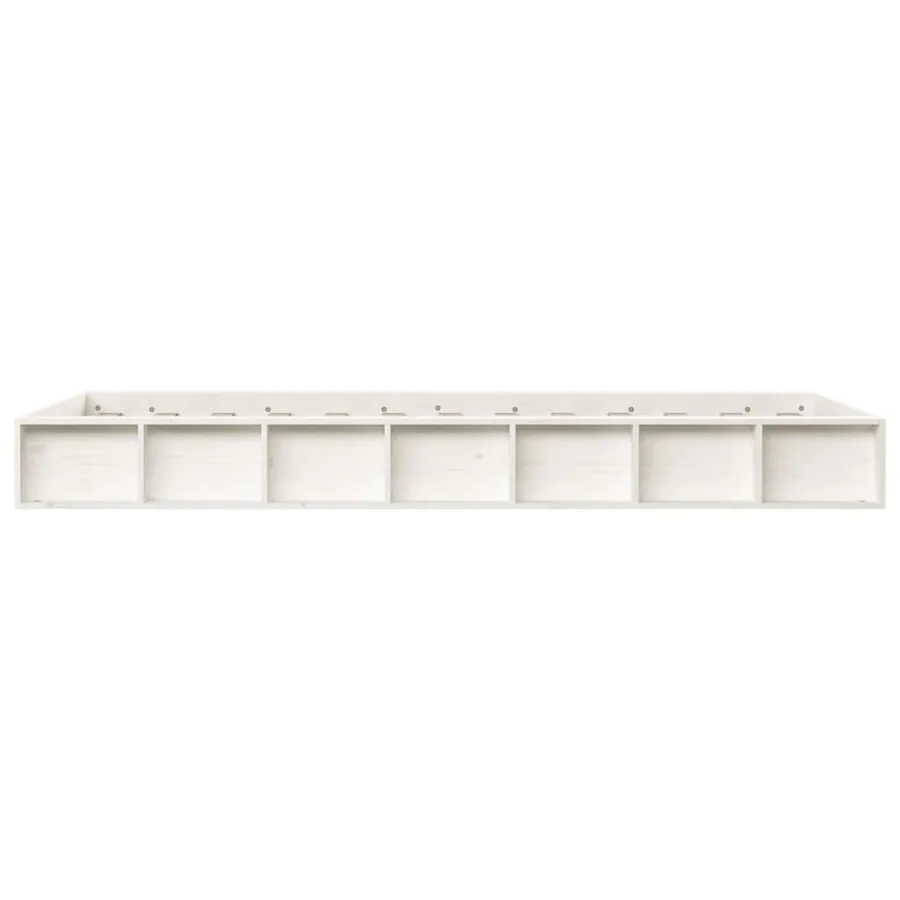 Cadre de lit sans matelas blanc 140x190 cm bois massif - 5