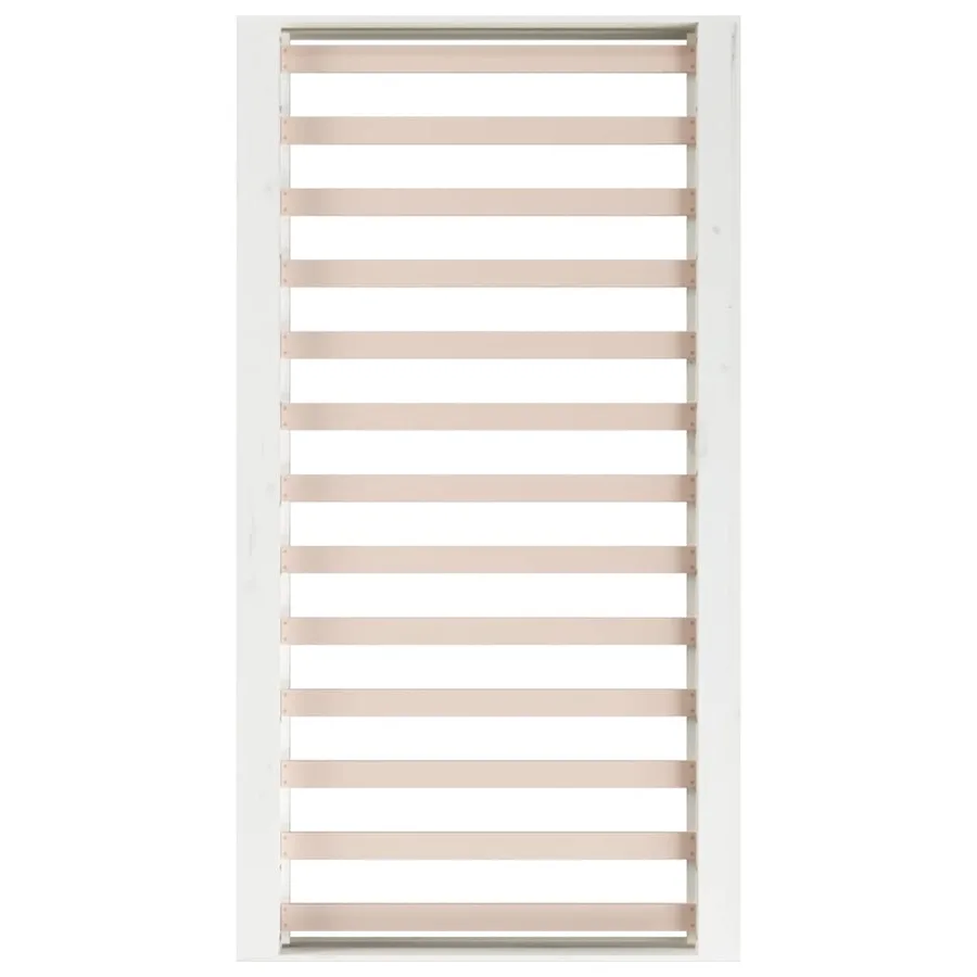 Cadre de lit sans matelas blanc 140x190 cm bois massif - 6