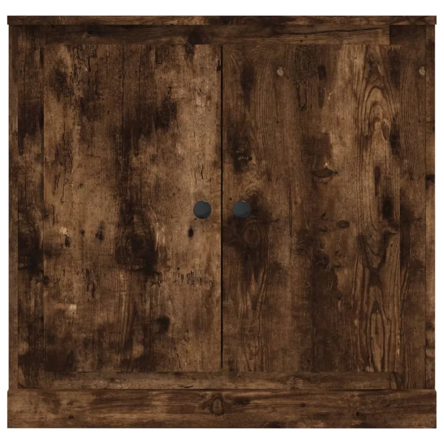 Buffet chêne fumé 70x35,5x67,5 cm bois d'ingénierie - 6