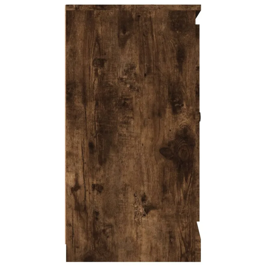 Buffet chêne fumé 70x35,5x67,5 cm bois d'ingénierie - 8