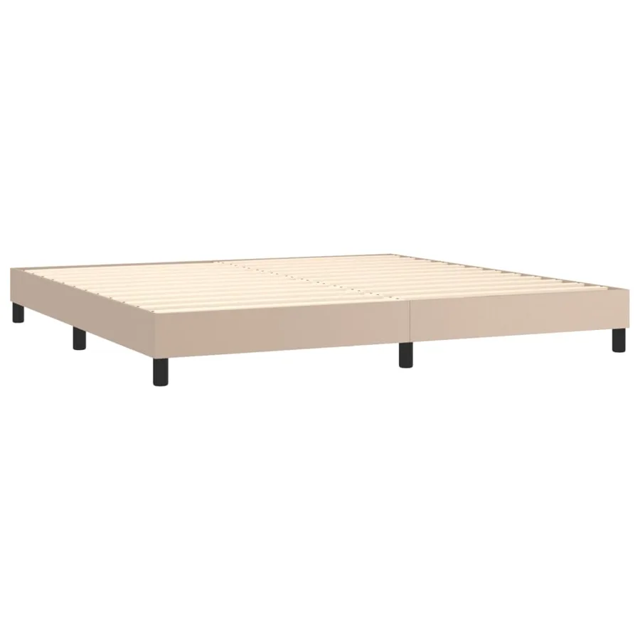 Sommier à lattes de lit avec matelas Cappuccino 200x200 cm - 4
