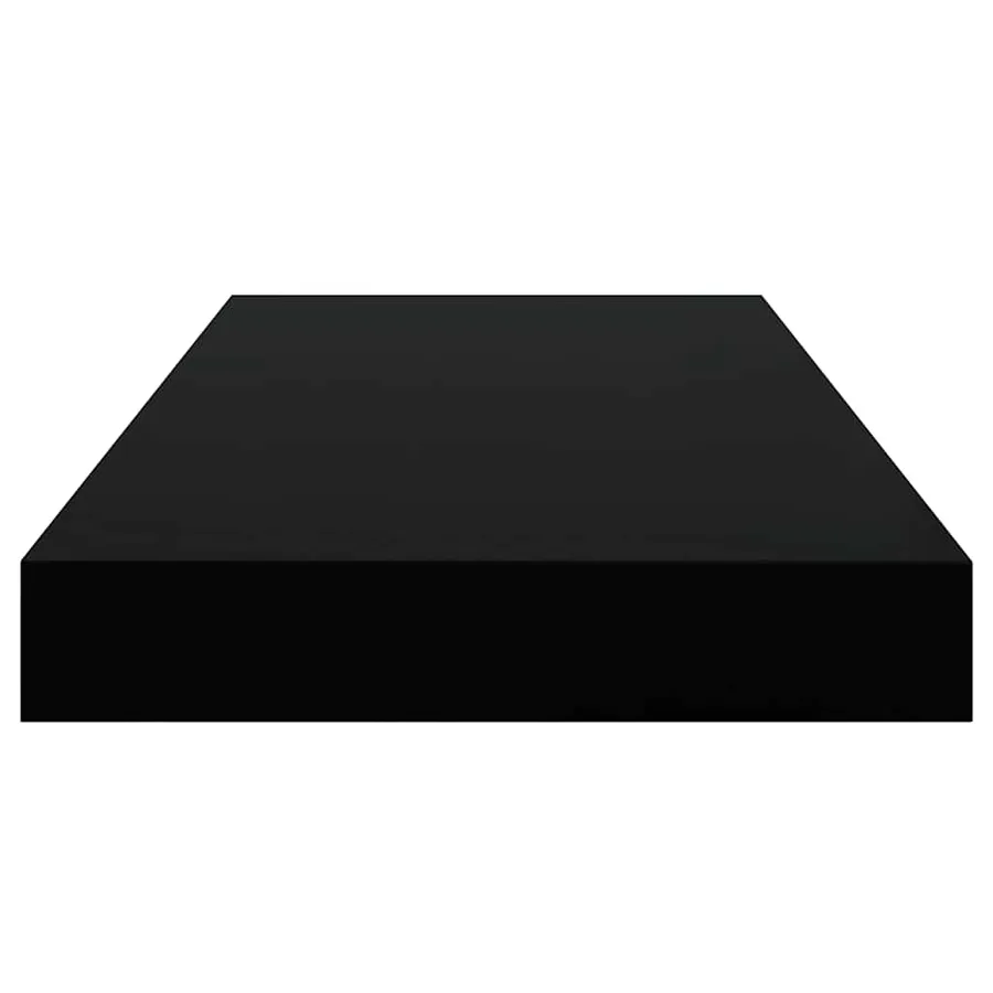 Étagère murale flottante Noir brillant 50x23,5x3,8 cm MDF - 7