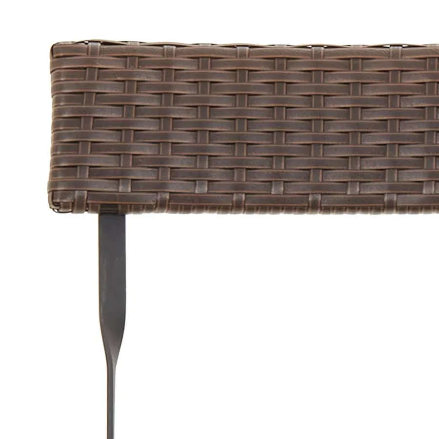 Ensemble de bistro pliable 3 pcs Marron Résine tressée - 8