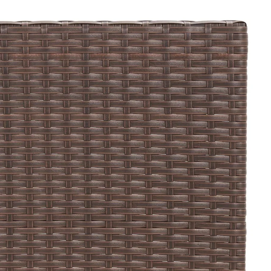 Ensemble de bistro pliable 3 pcs Marron Résine tressée - 9
