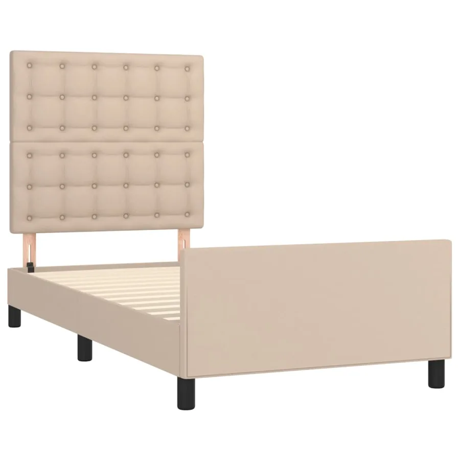 Cadre de lit sans matelas cappuccino 80x200 cm similicuir - 4