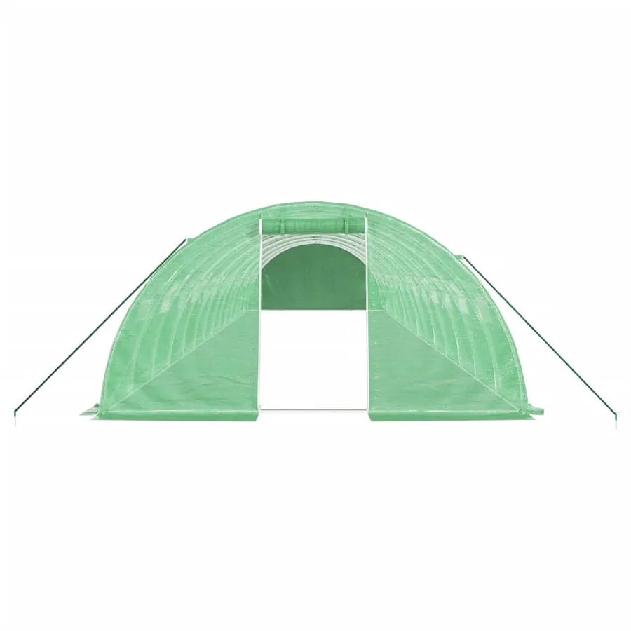 Serre avec cadre en acier vert 56 m² 14x4x2 m - 4