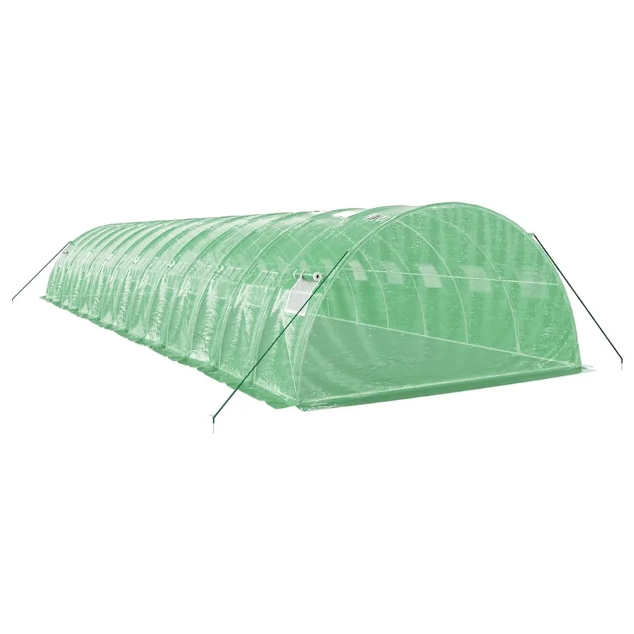 Serre avec cadre en acier vert 56 m² 14x4x2 m - 6