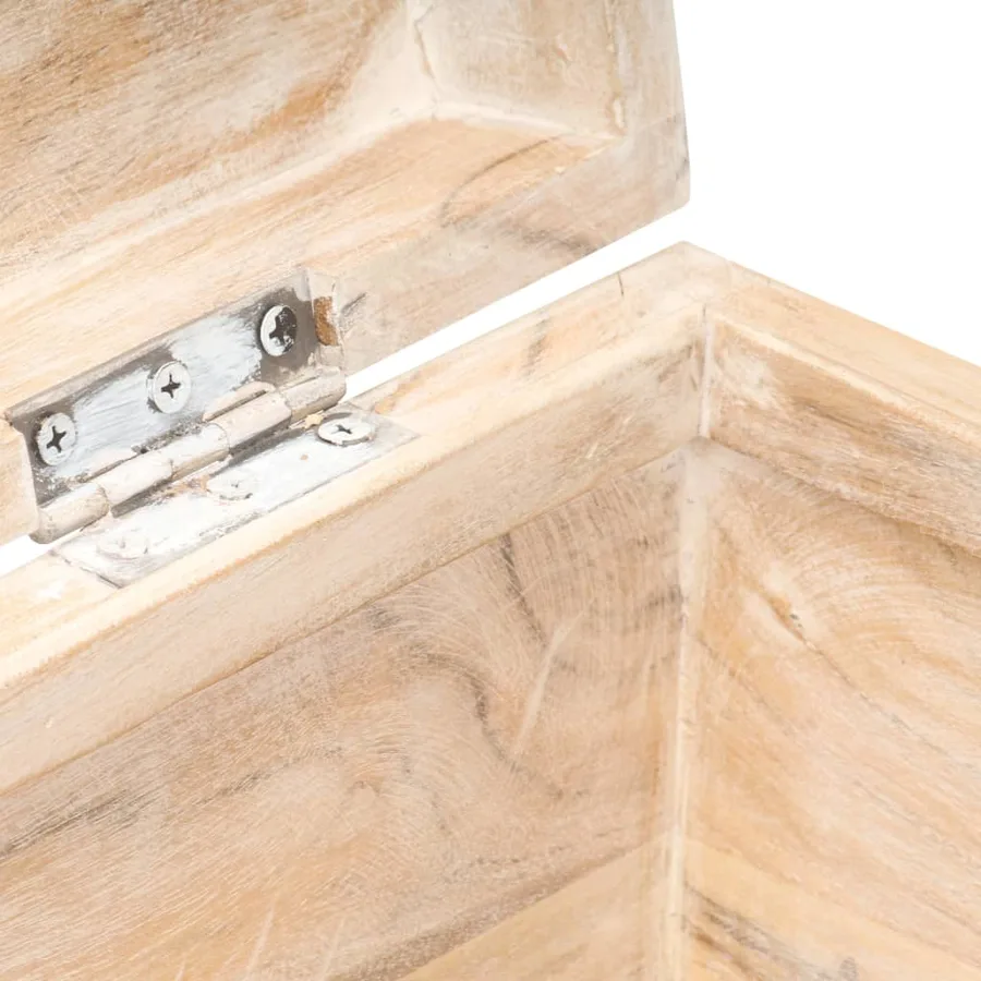 Coffre 90x40x40 cm Bois d'acacia solide - 6