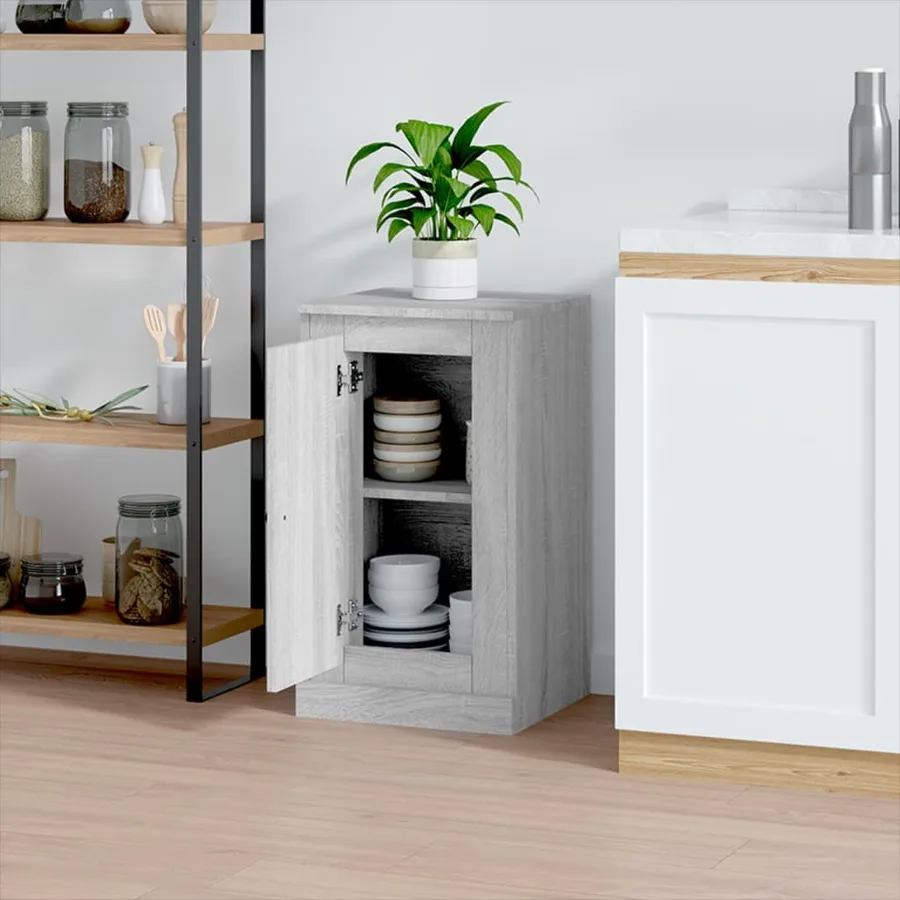 Buffet sonoma gris 37,5x35,5x67,5 cm bois d'ingénierie - 3