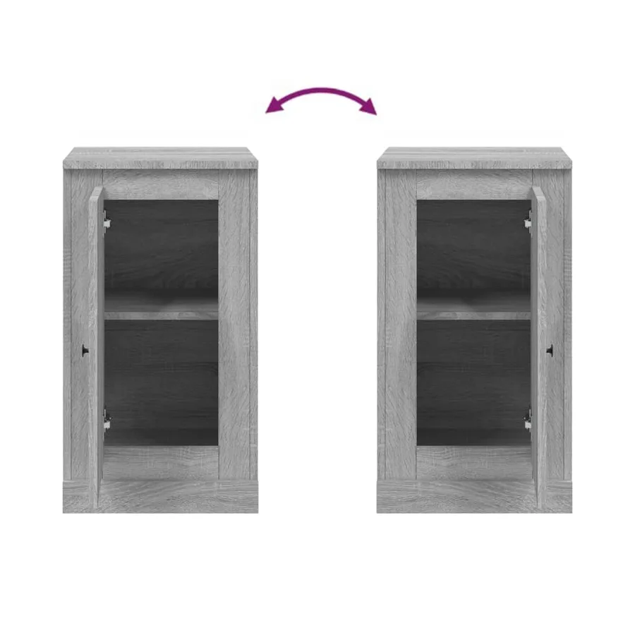 Buffet sonoma gris 37,5x35,5x67,5 cm bois d'ingénierie - 9